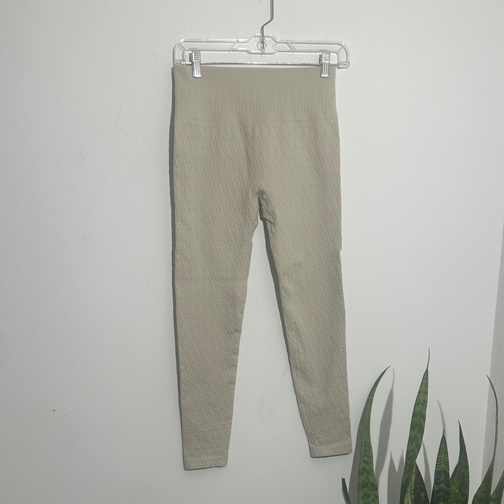 JoyLab Kids Beige Textured Leggings